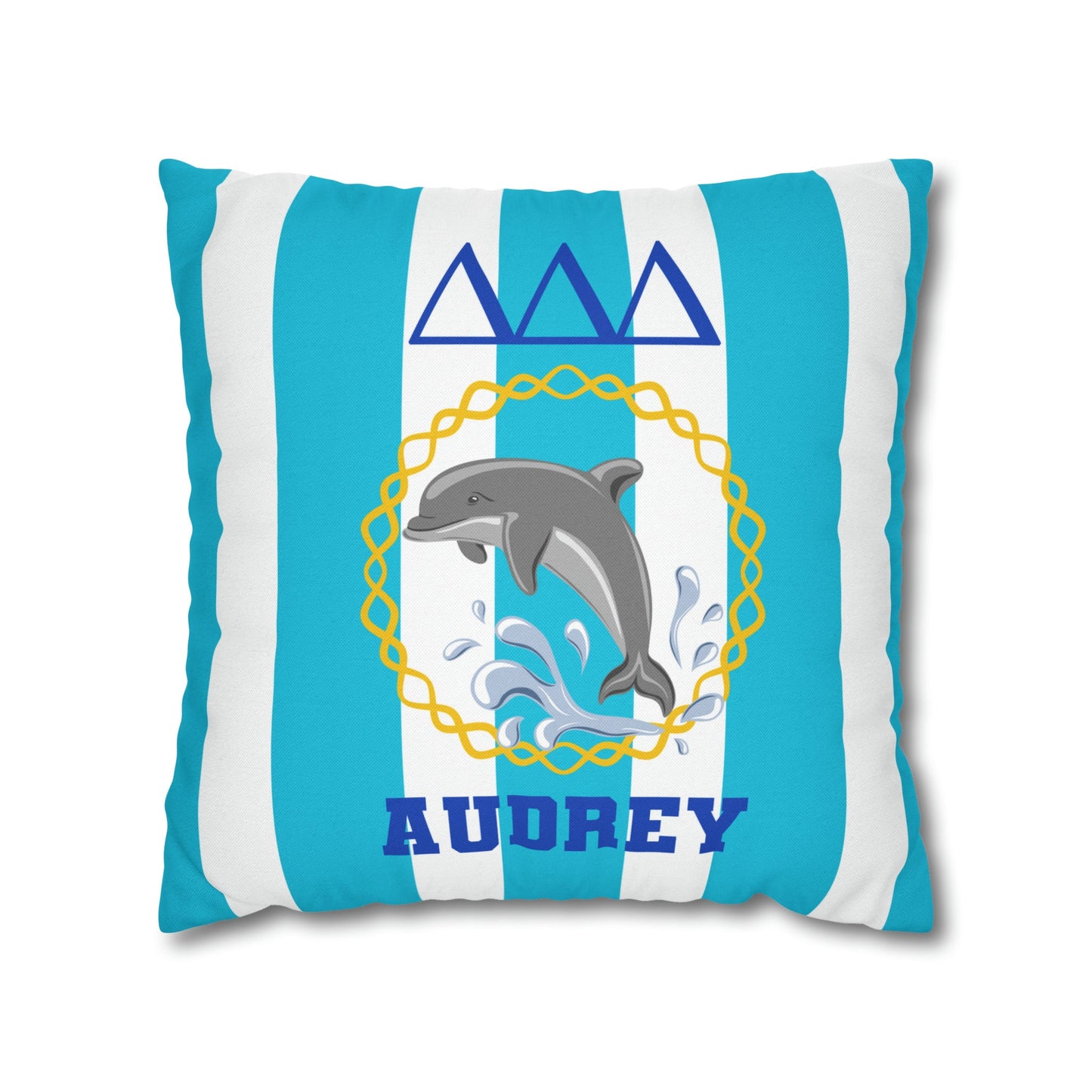 Personalized Tri Delta Pillow Cover