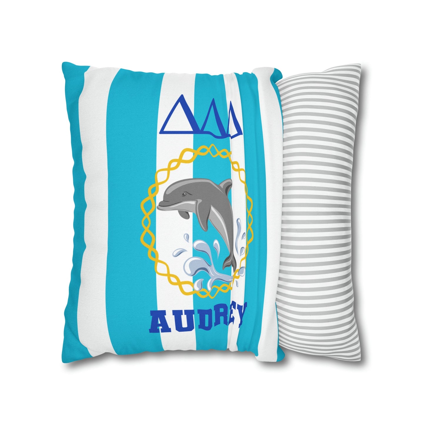 Personalized Tri Delta Pillow Cover