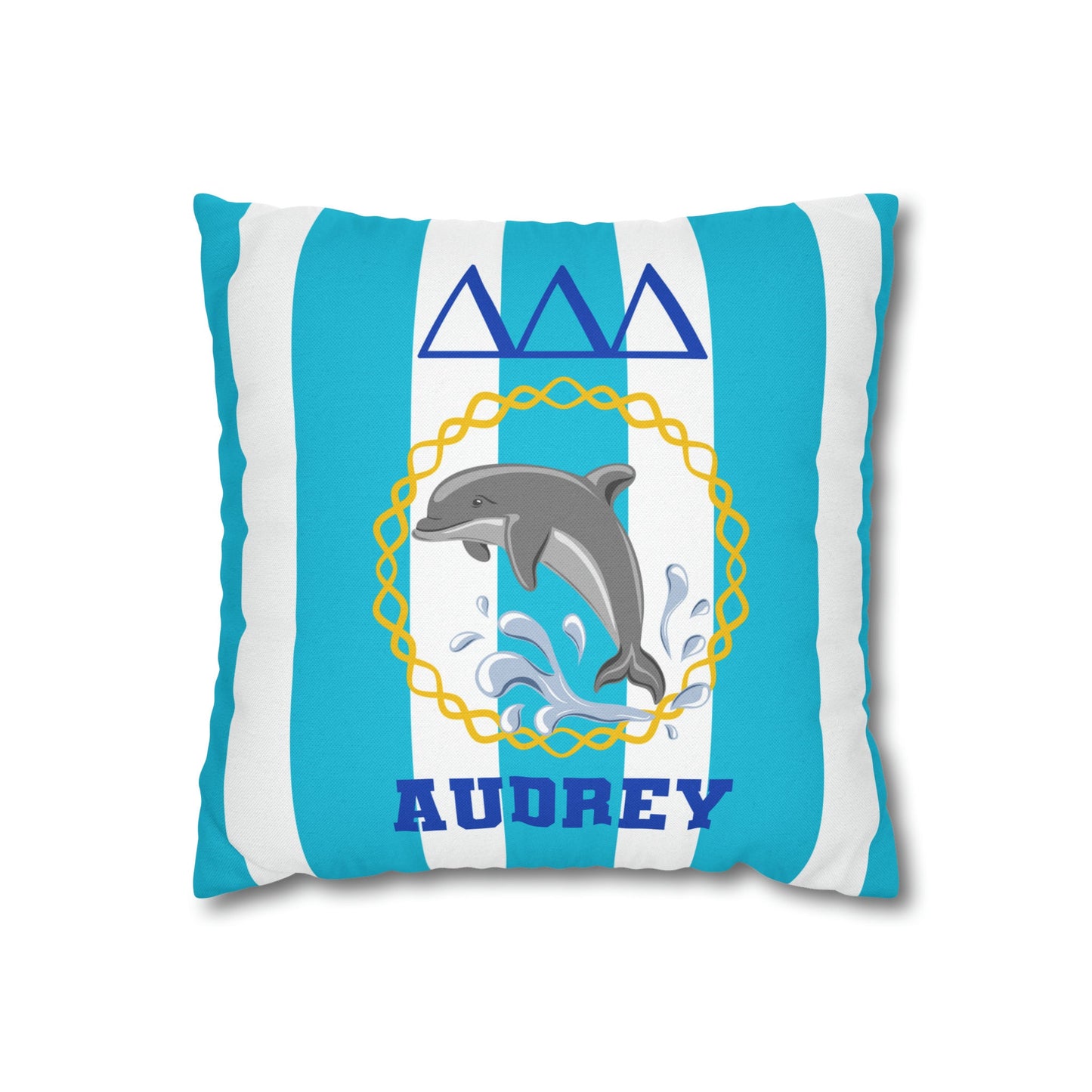 Personalized Tri Delta Pillow Cover