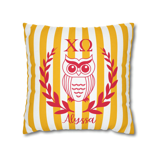 Personalized Chi Omega Pillow Cover