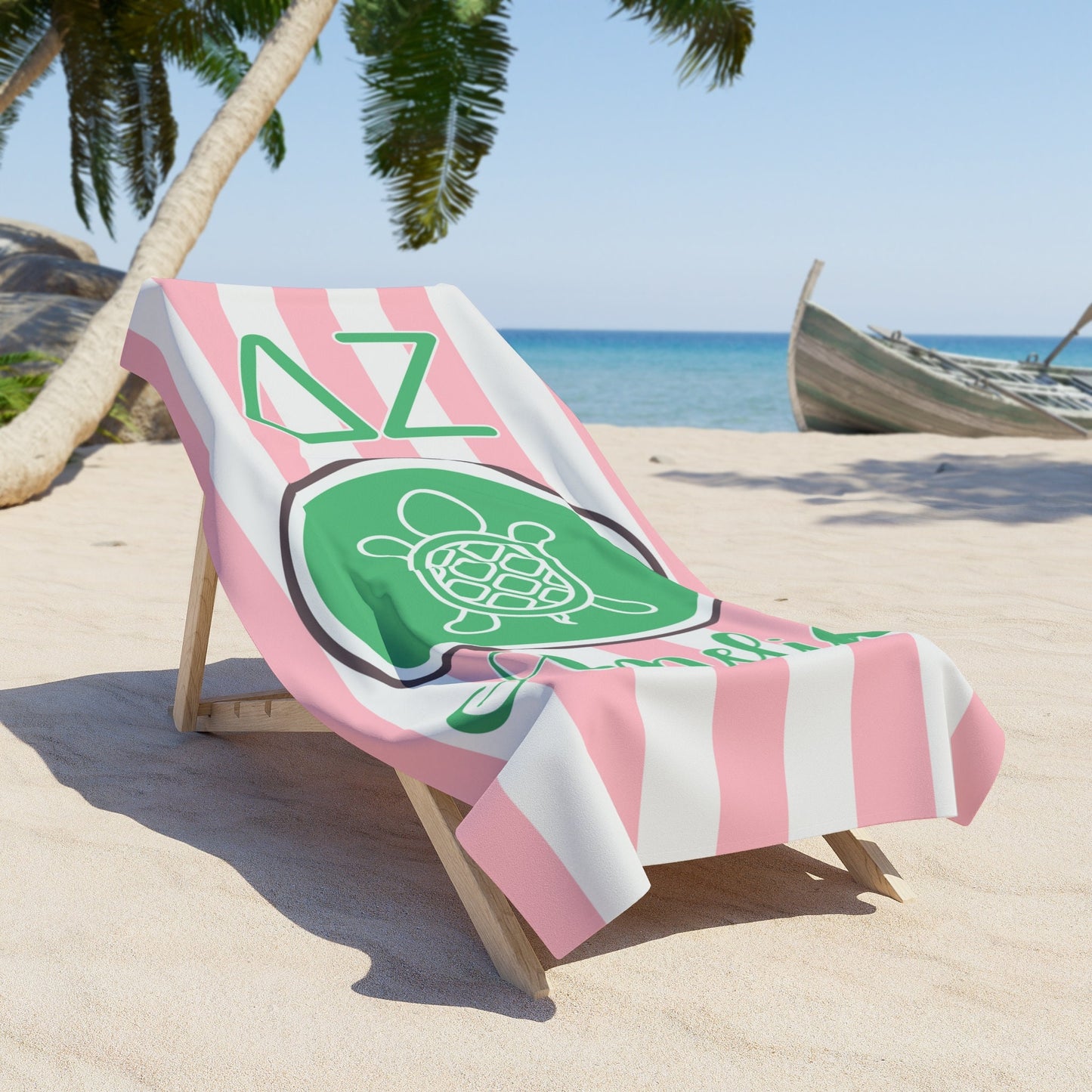 Personalized Delta Zeta Beach Towel