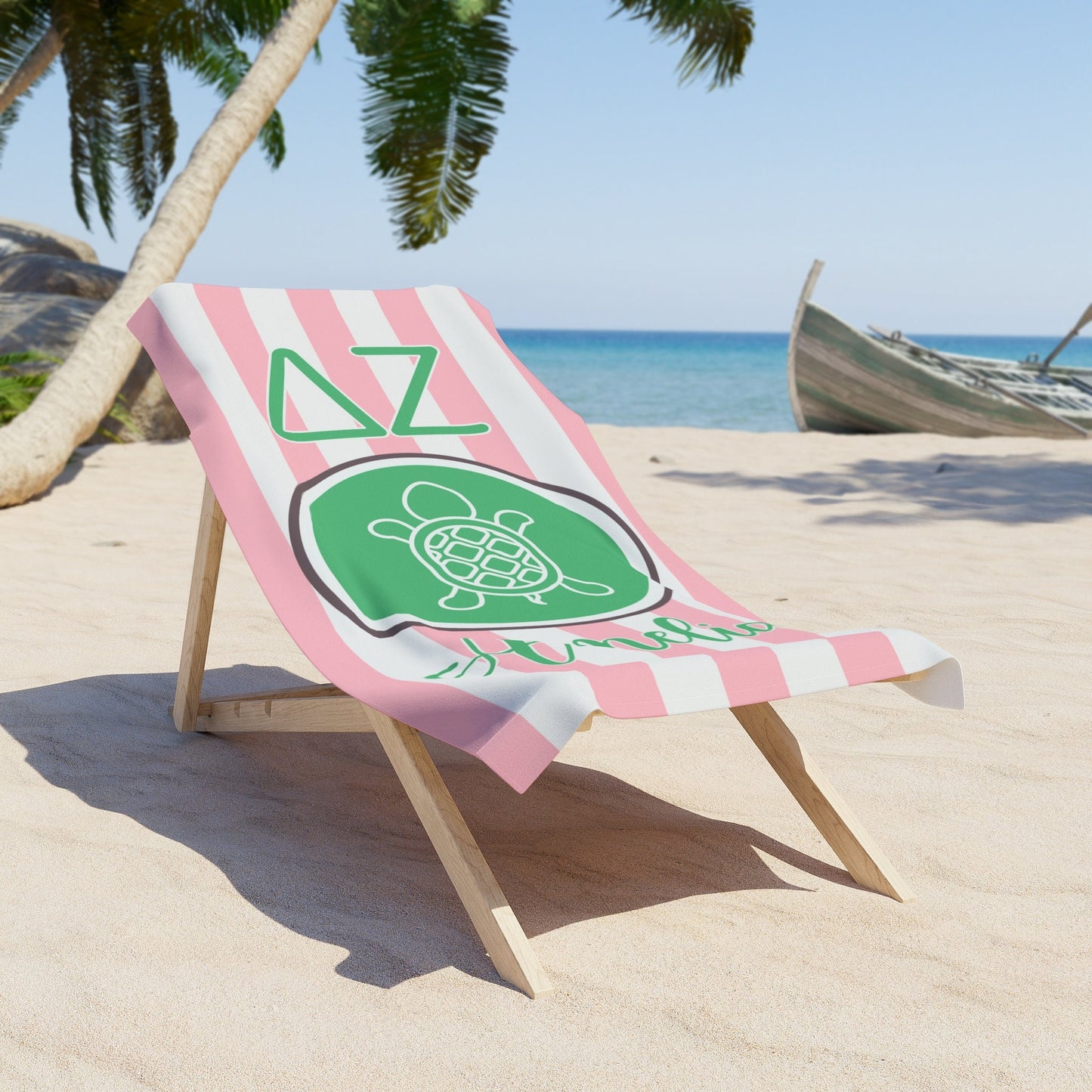 Personalized Delta Zeta Beach Towel