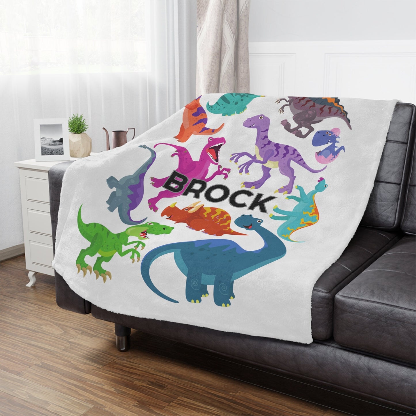 Personalized Dinosaur Blanket