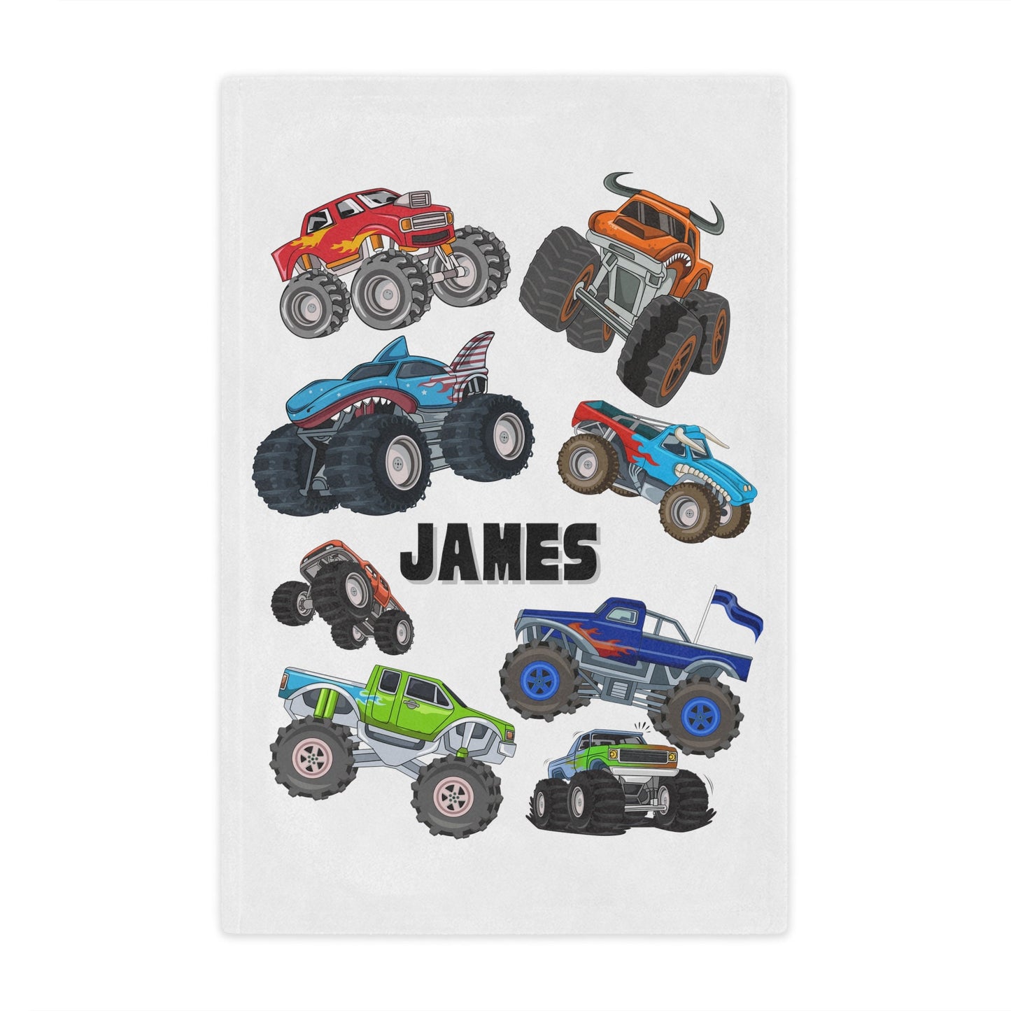 Personalized Monster Jam Truck Blanket