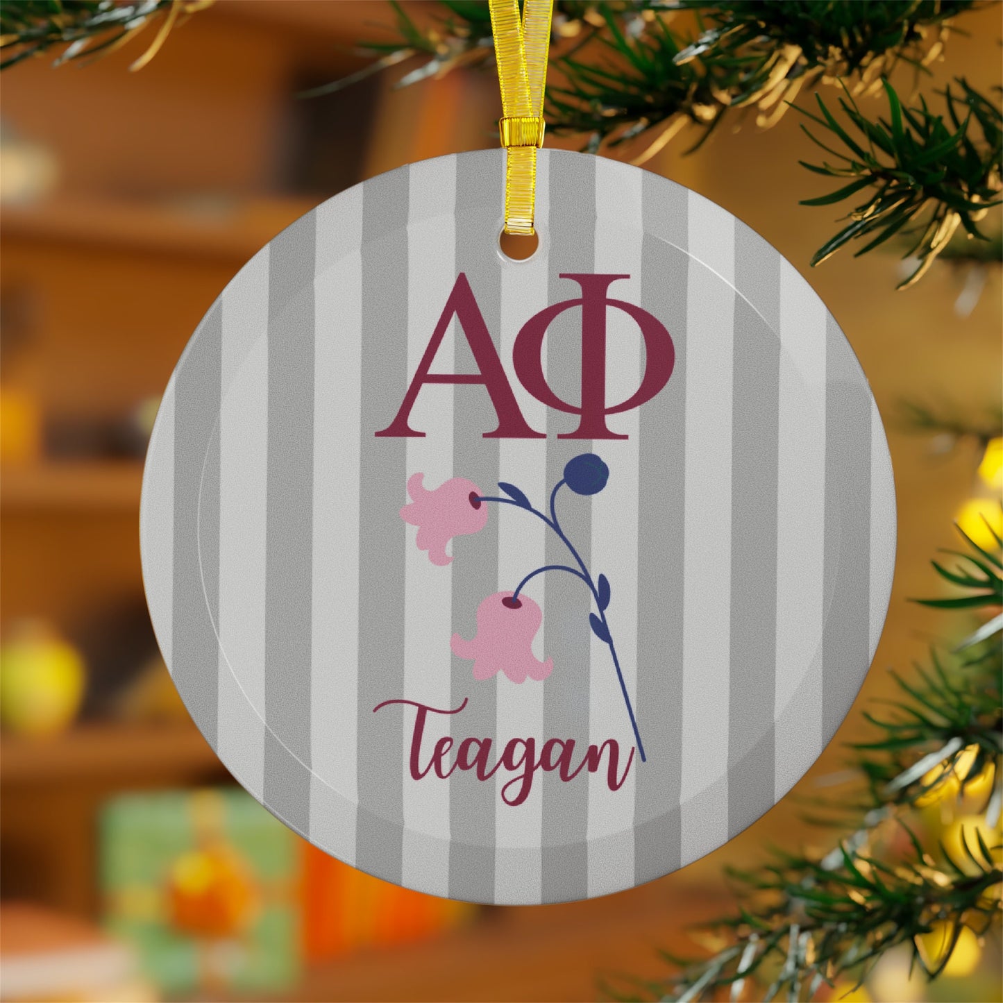 Personalized Alpha Phi Ornament