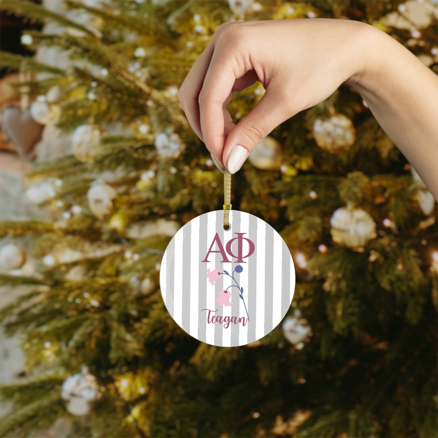 Personalized Alpha Phi Ornament