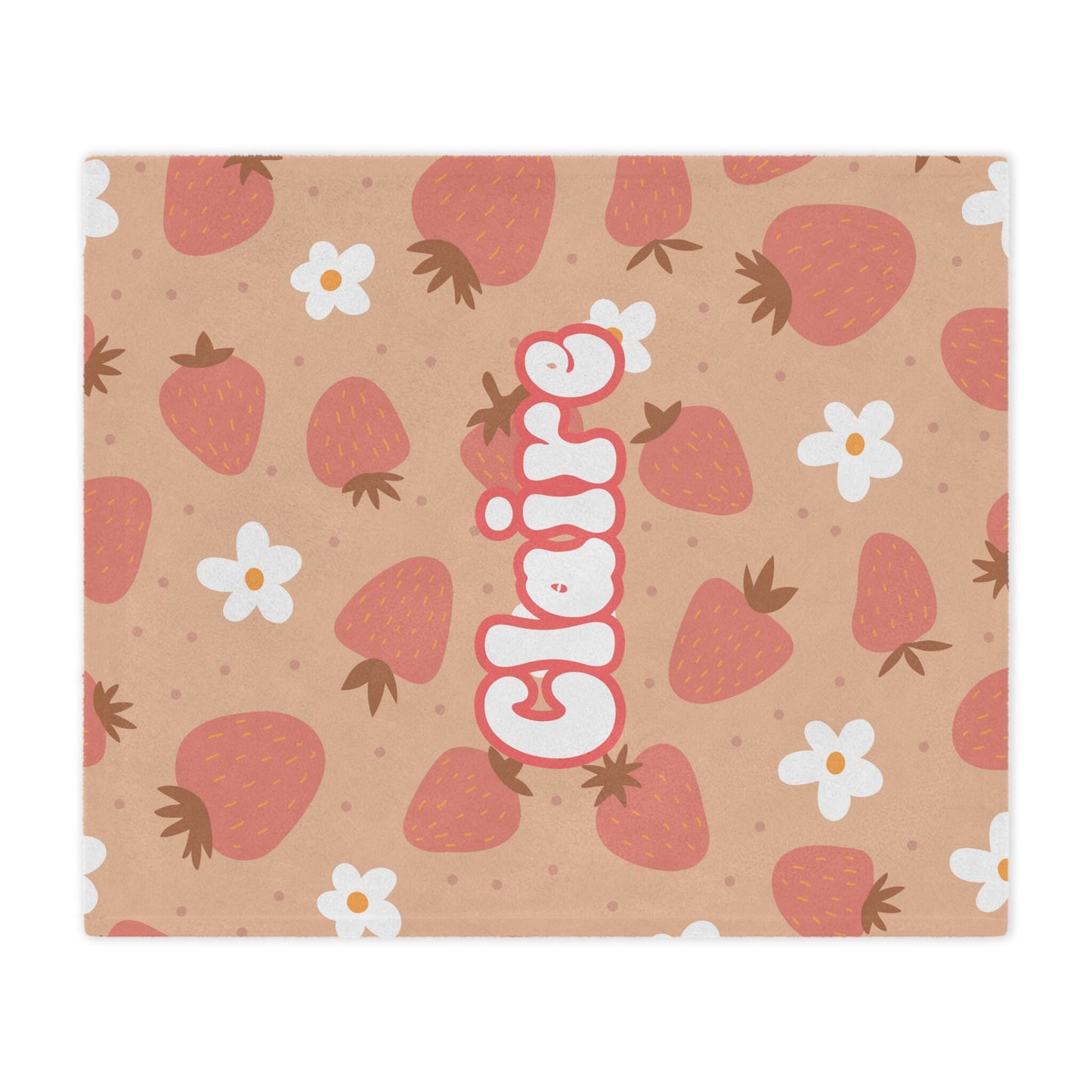 Personalized Strawberry Blanket