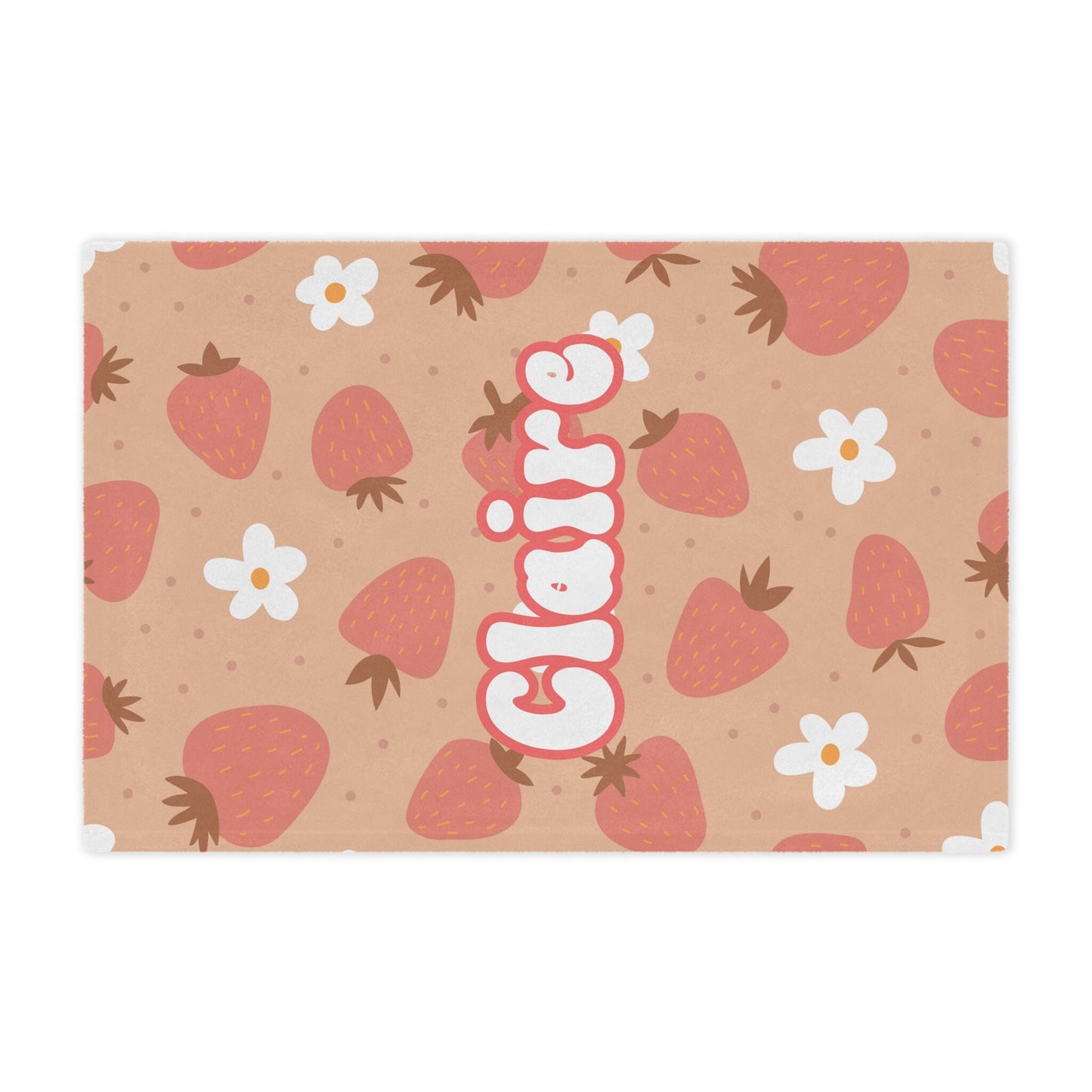 Personalized Strawberry Blanket