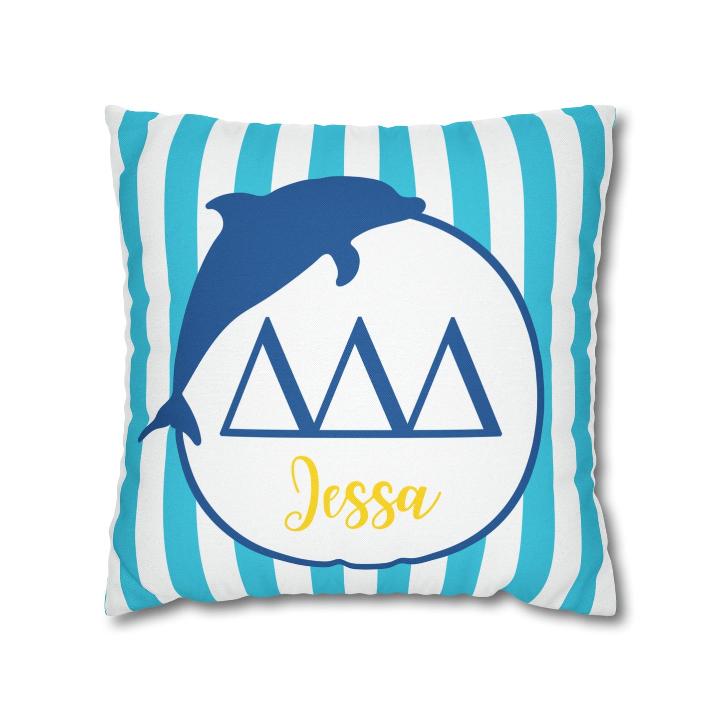 Personalized Tri Delta Pillow Cover