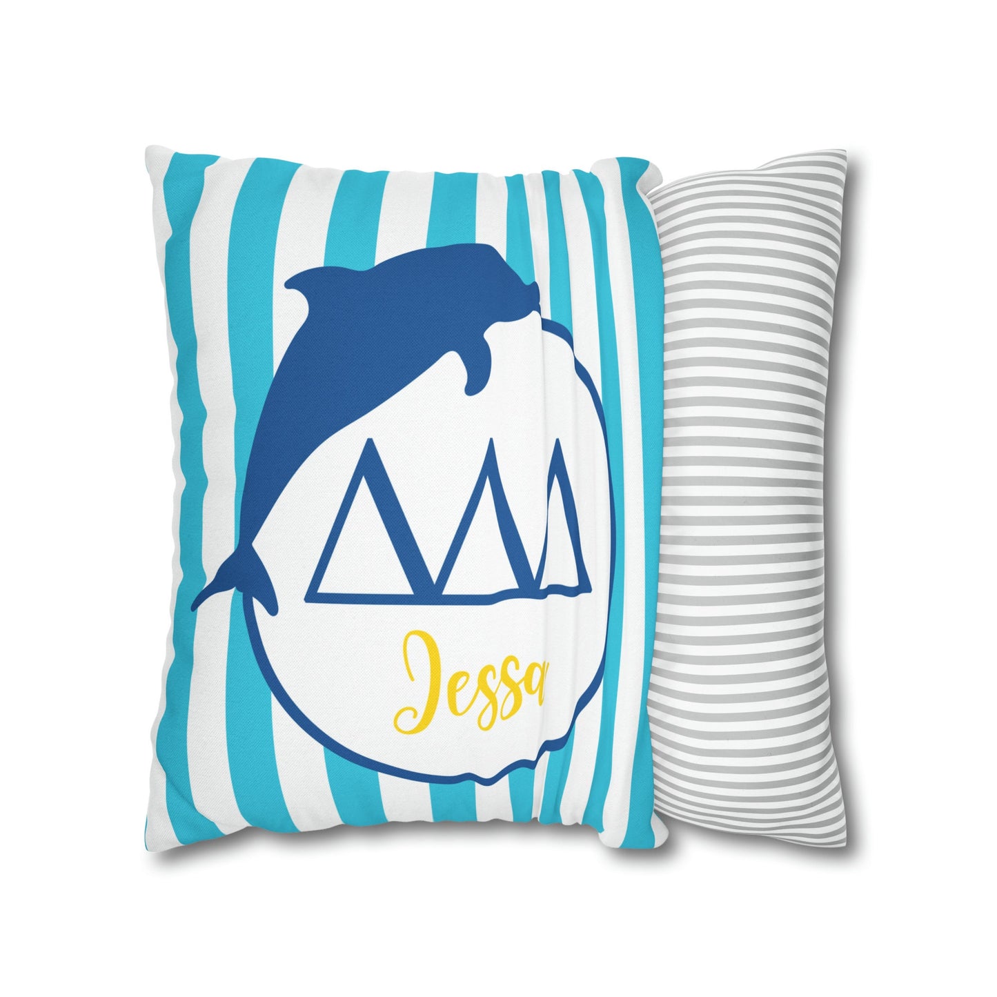 Personalized Tri Delta Pillow Cover