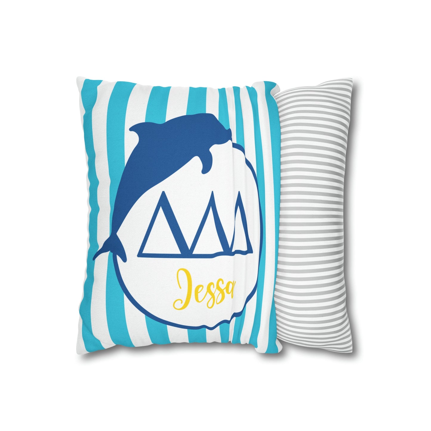 Personalized Tri Delta Pillow Cover