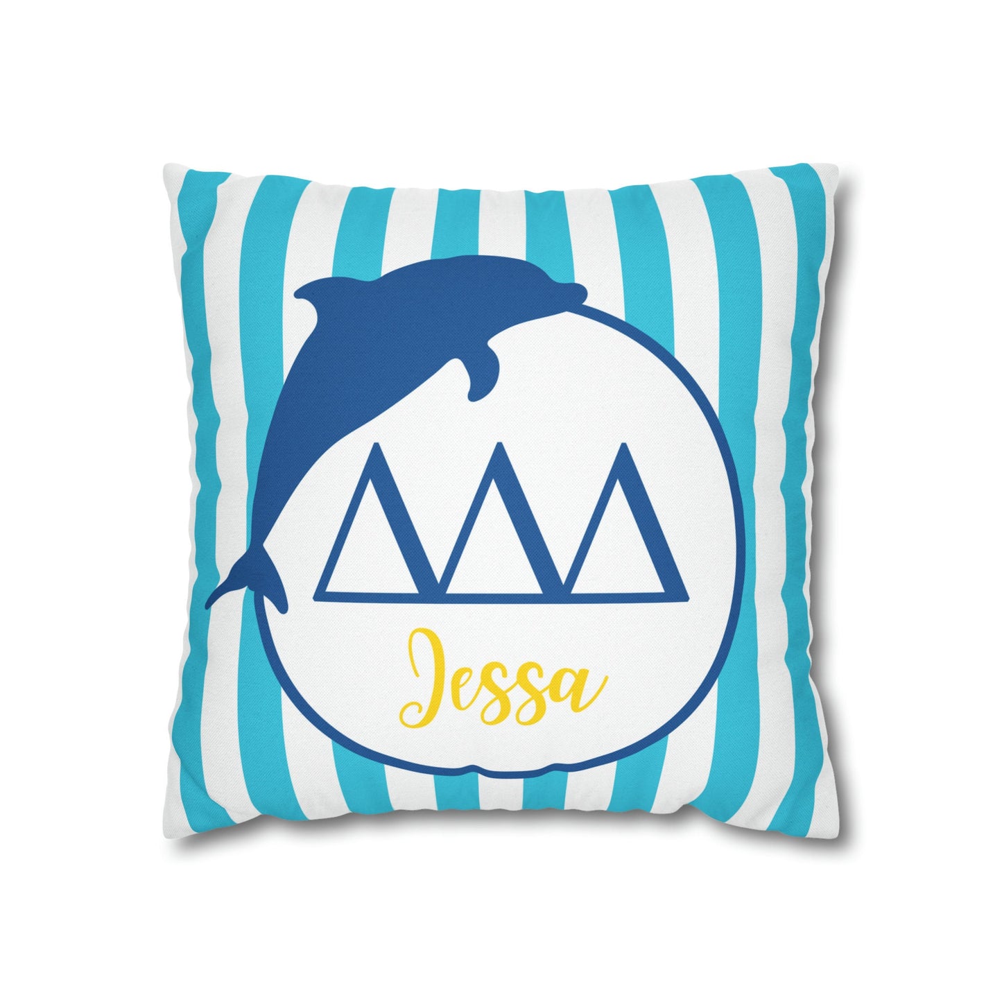 Personalized Tri Delta Pillow Cover