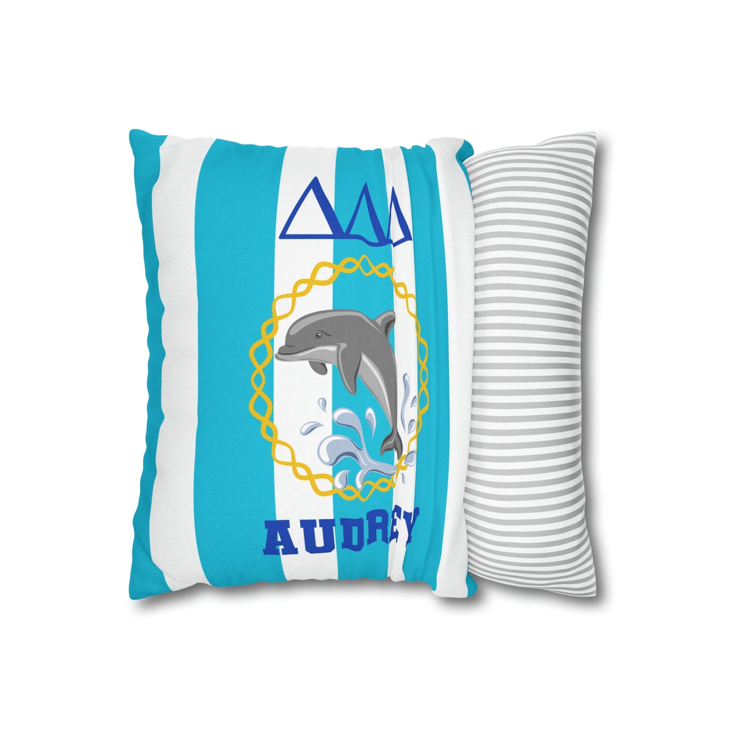 Personalized Tri Delta Pillow Cover