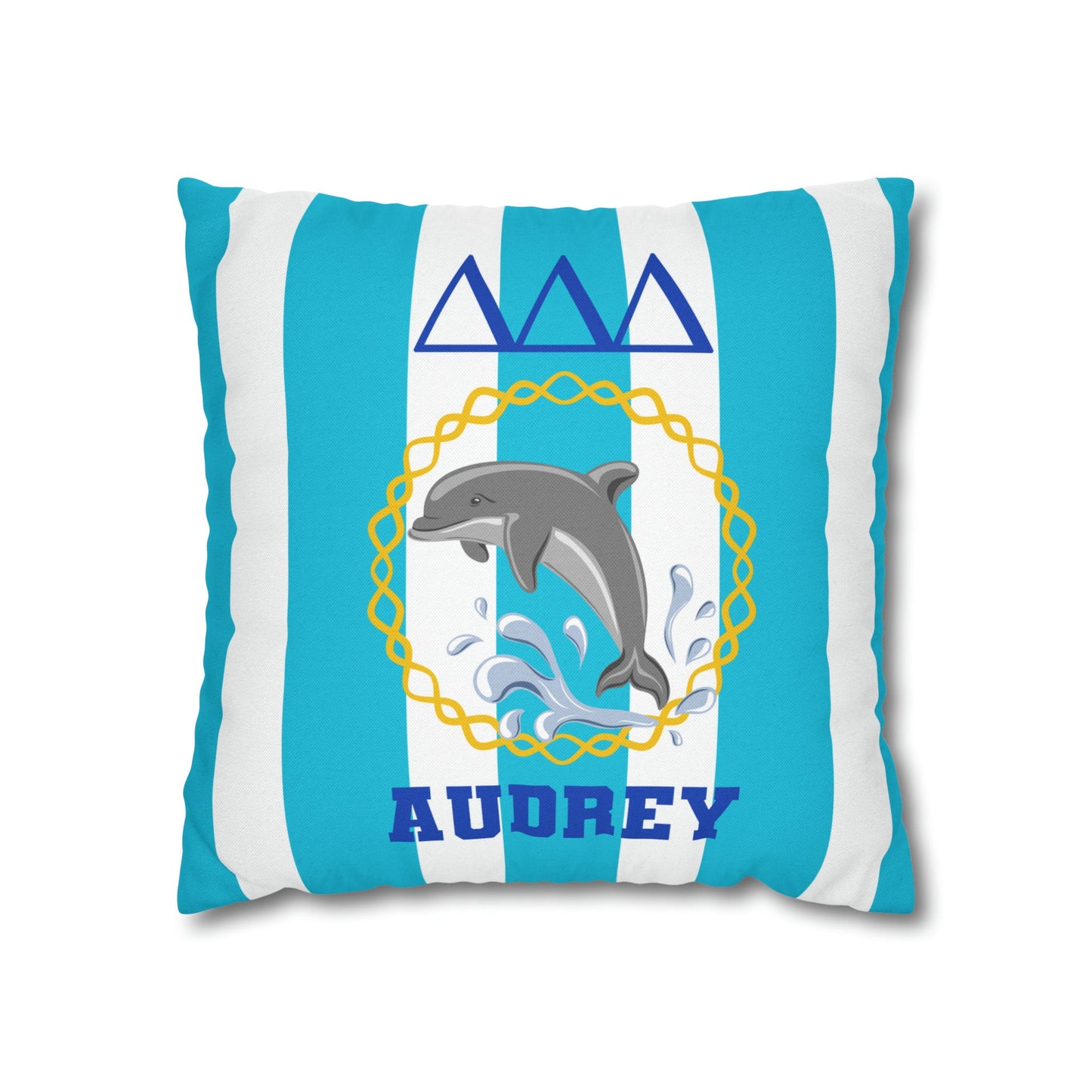 Personalized Tri Delta Pillow Cover