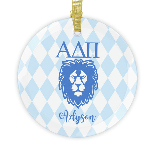 Personalized Alpha Delta Pi Christmas Ornament