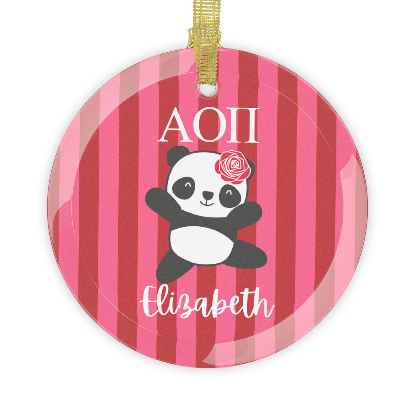 Personalized Alpha Omicron Pi Christmas Ornament