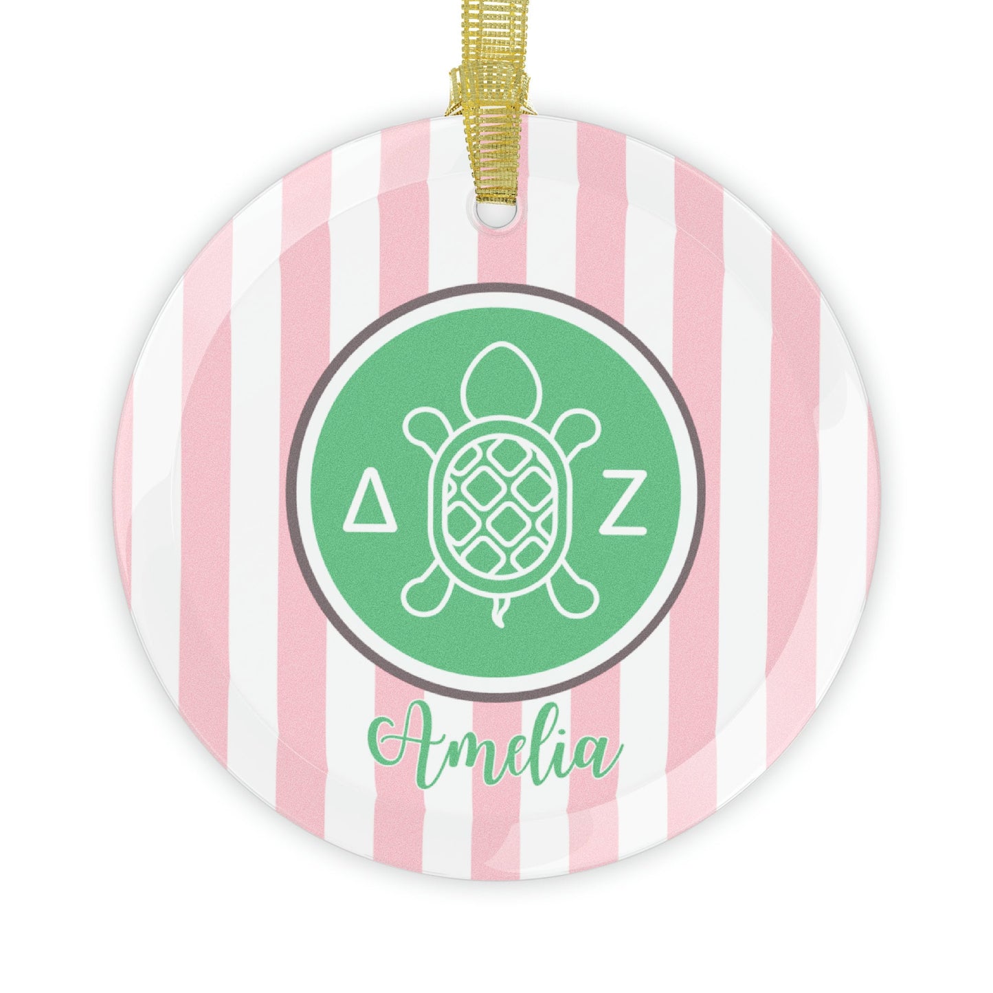 Personalized Delta Zeta Christmas Ornament