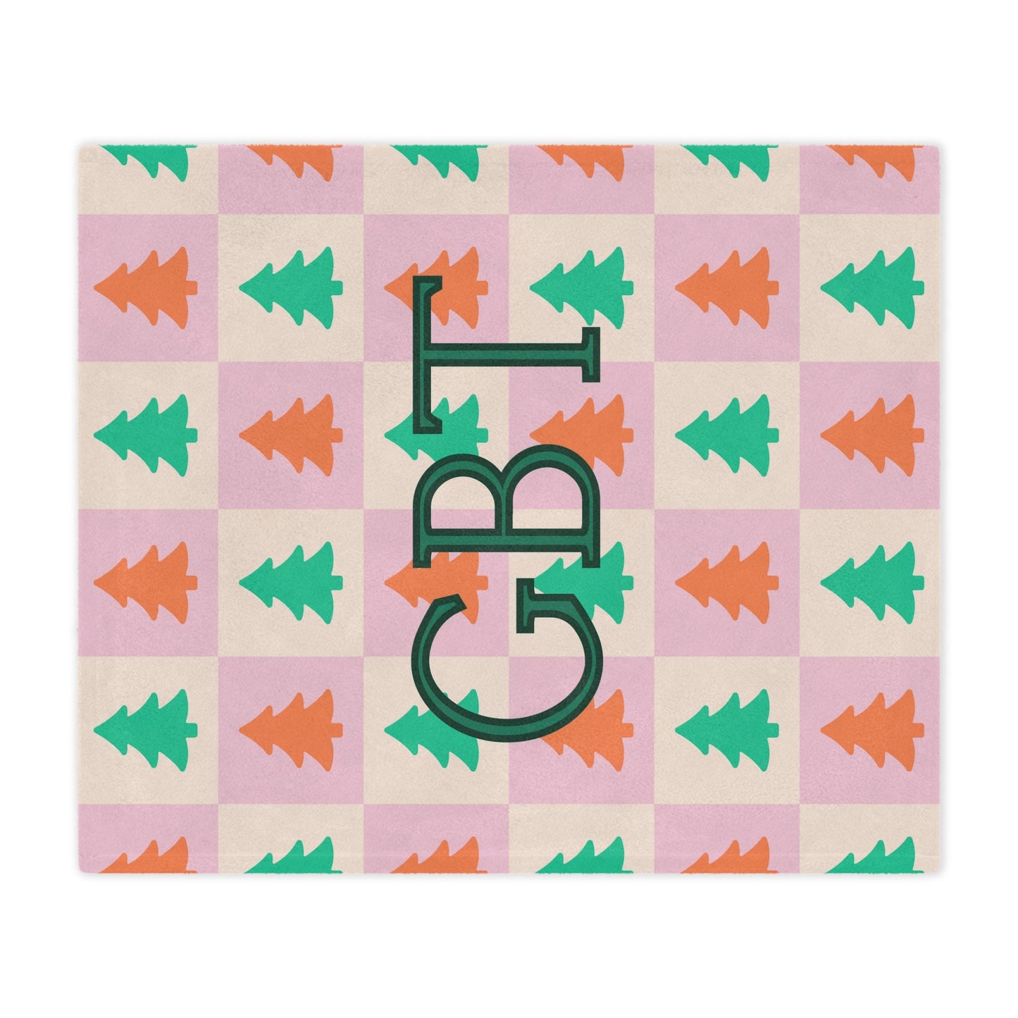 Personalized Monogram Christmas Blanket