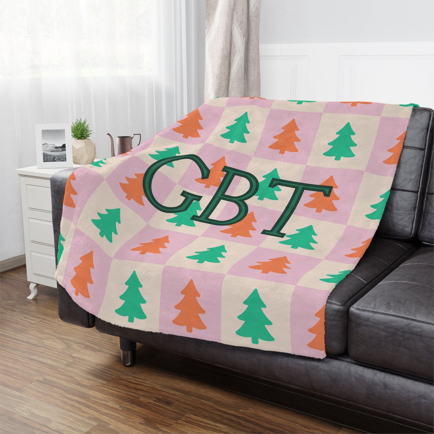 Personalized Monogram Christmas Blanket