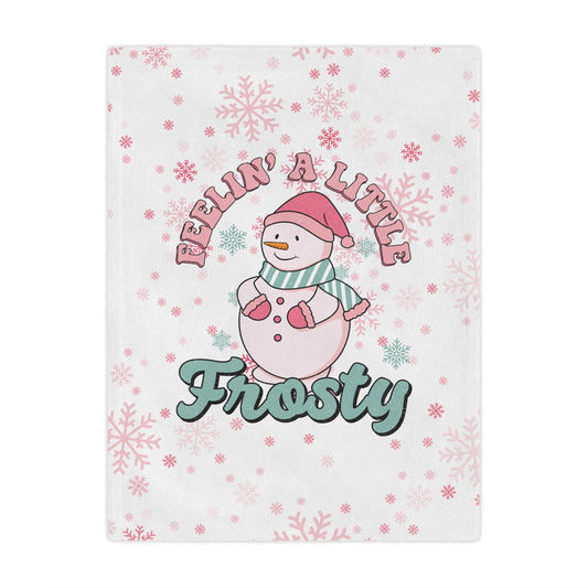 Snowman Christmas BlanketPersonalized