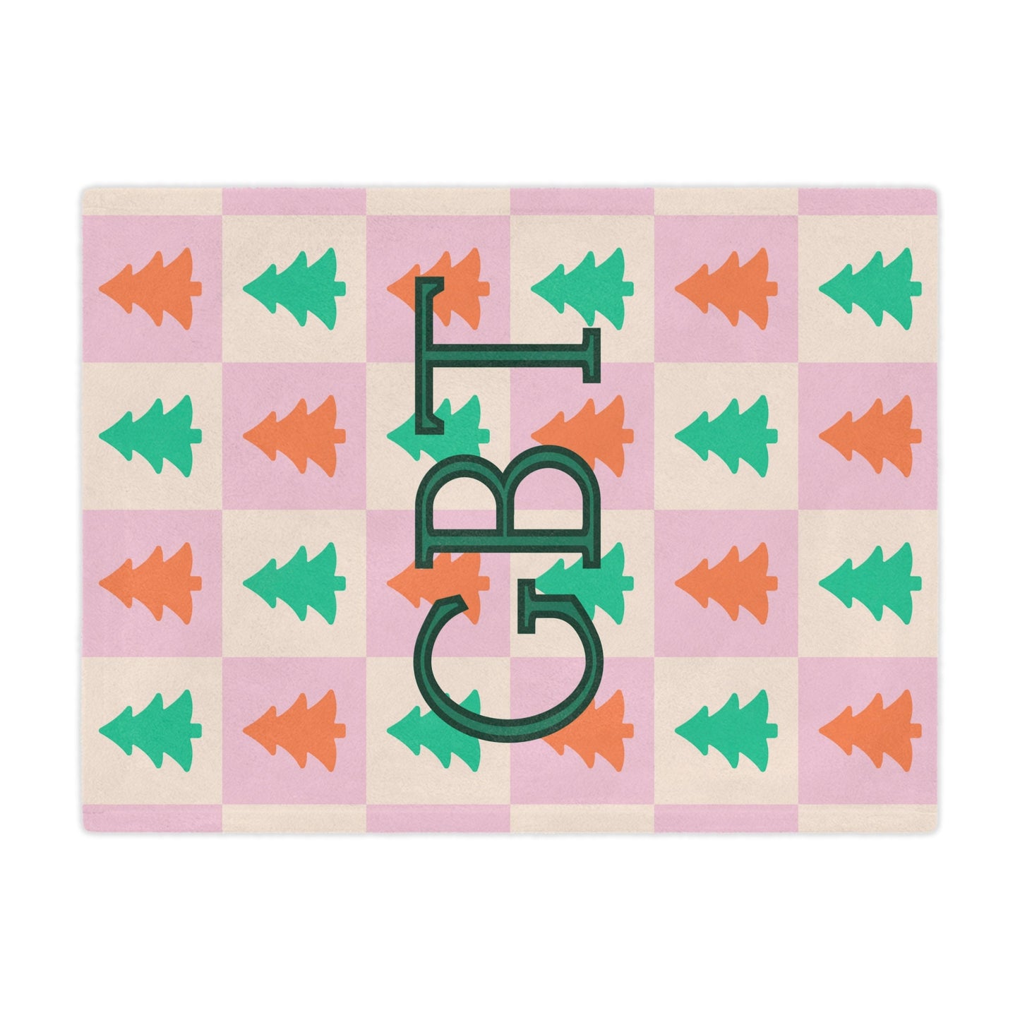 Personalized Monogram Christmas Blanket