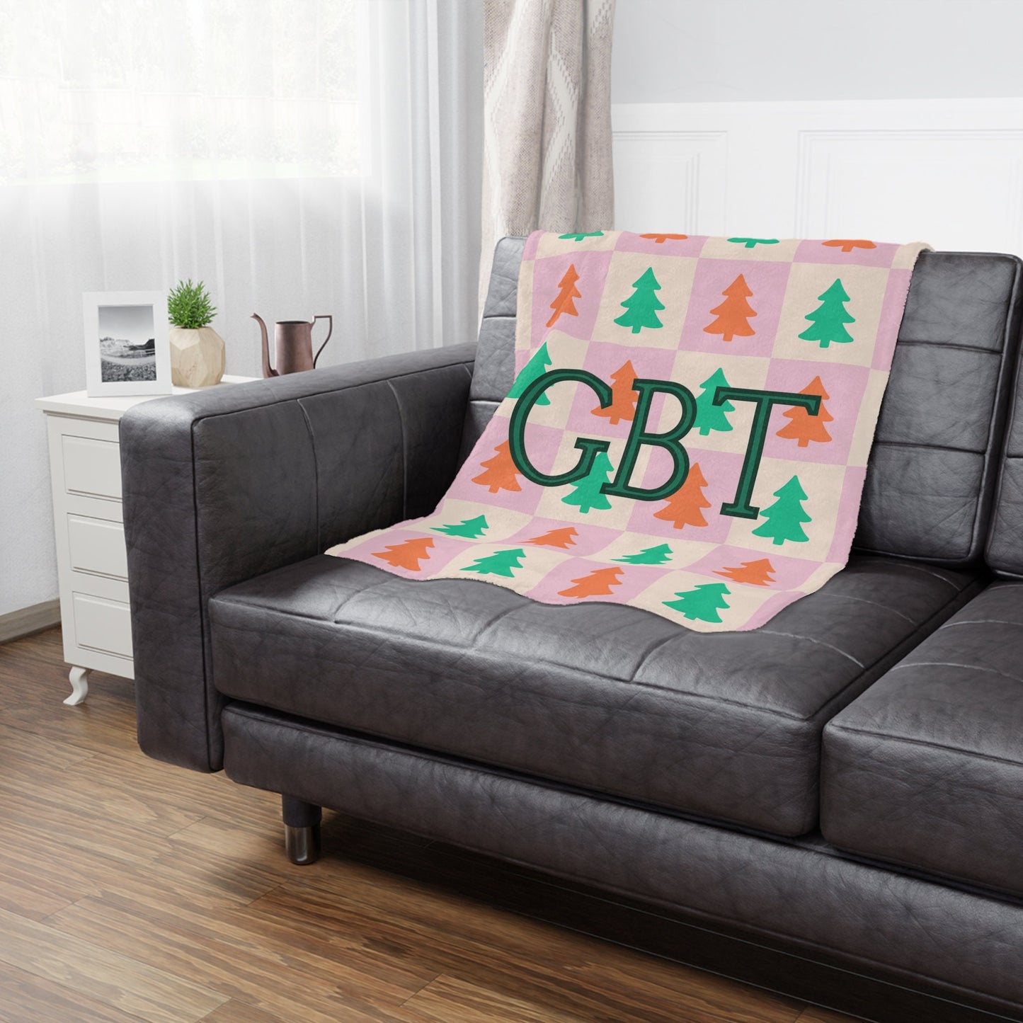 Personalized Monogram Christmas Blanket