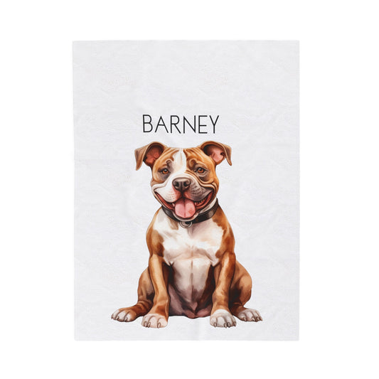 Personalized Pitbull Blanket