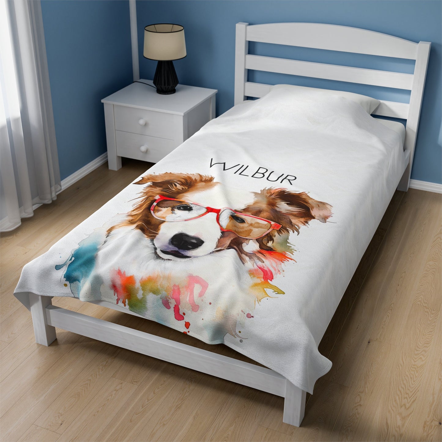 Personalized Border Collie Blanket