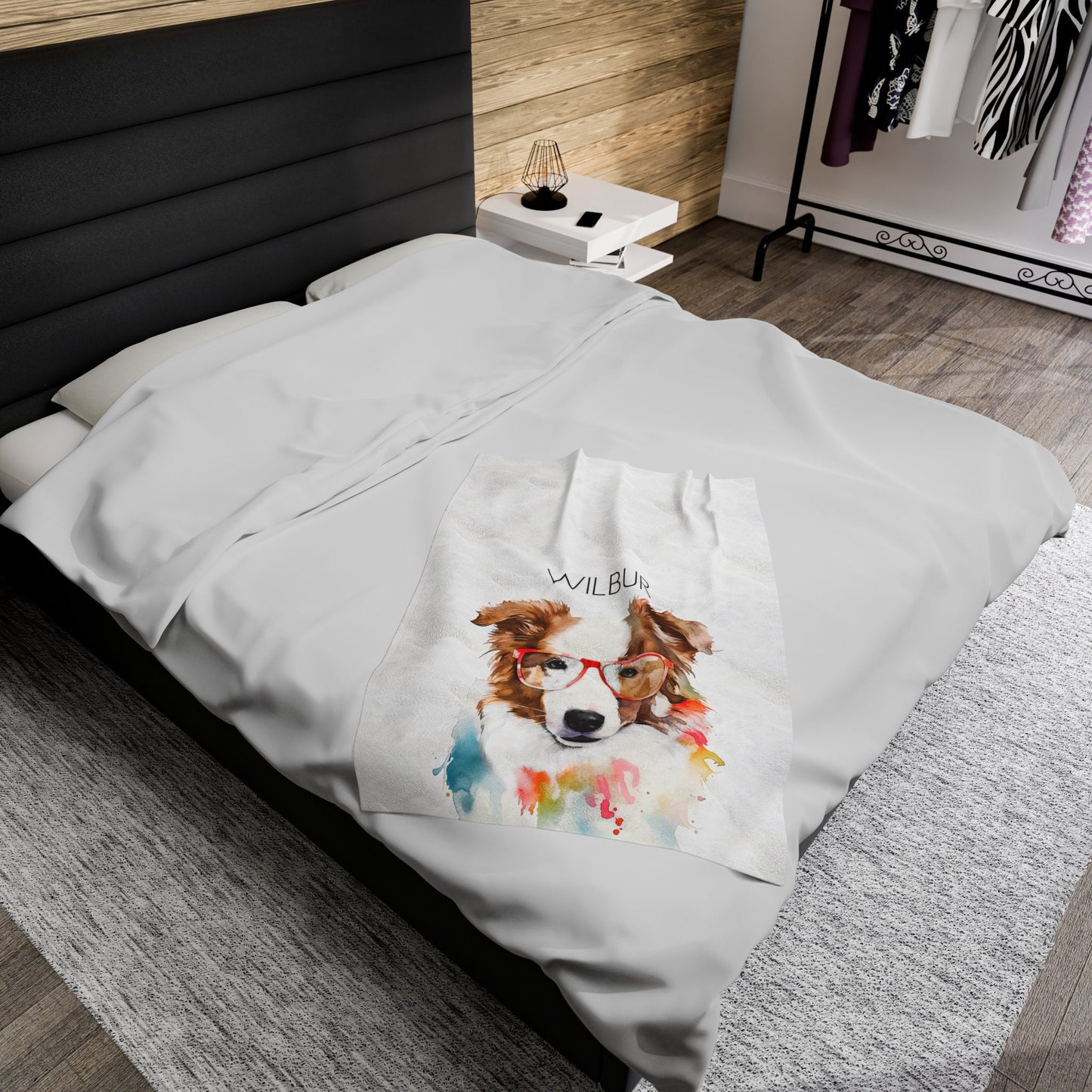 Personalized Border Collie Blanket