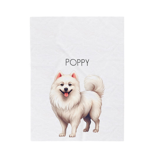 Personalized Pomeranian Dog blanket