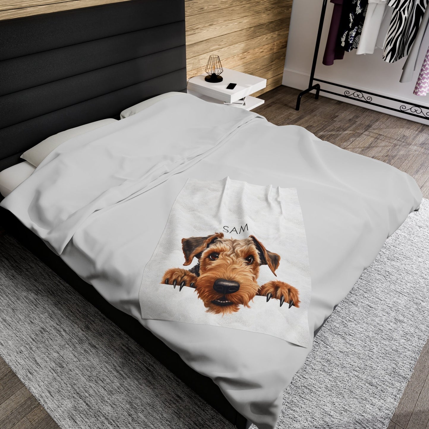 Personalized Airedale Terrier Dog Mom Blanket