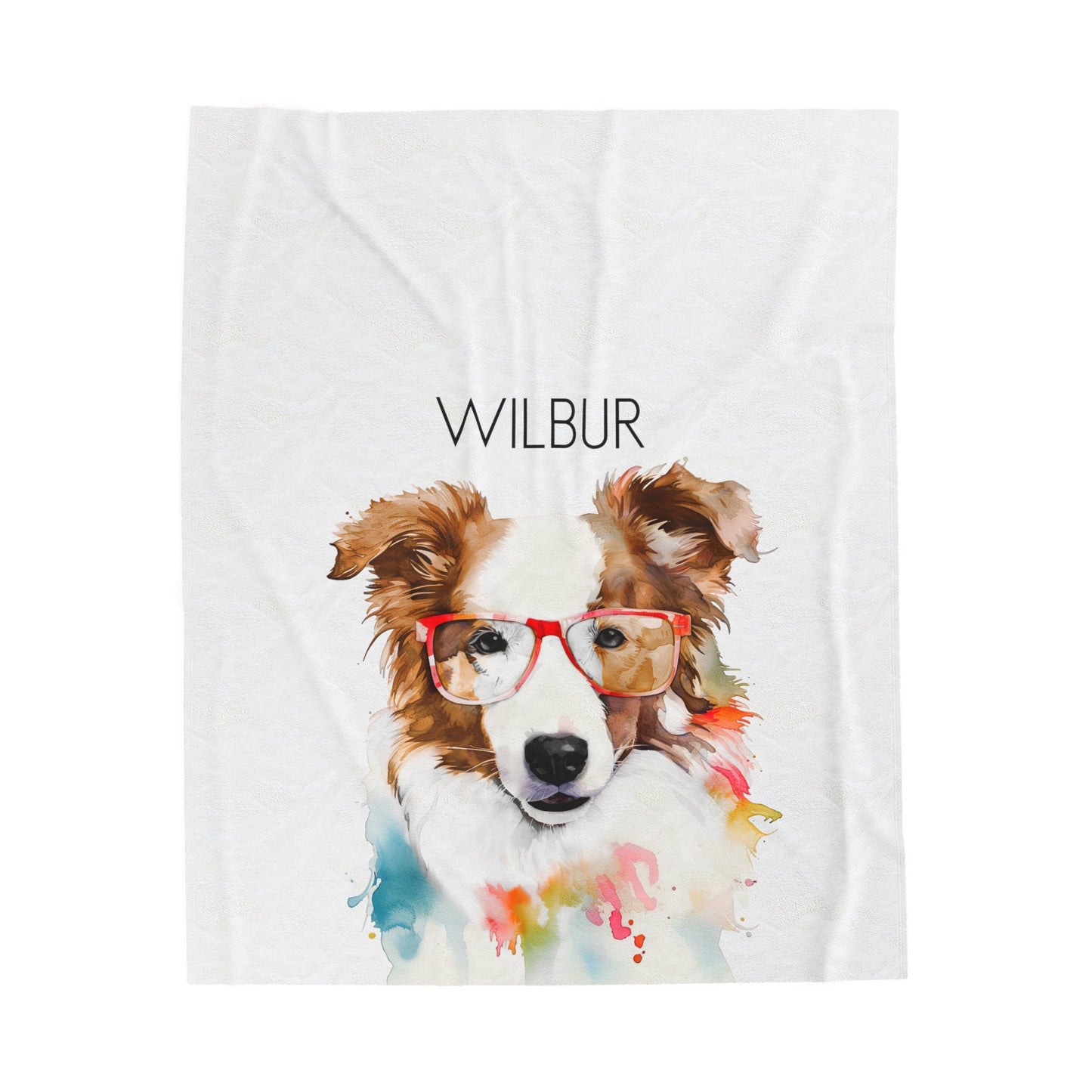 Personalized Border Collie Blanket