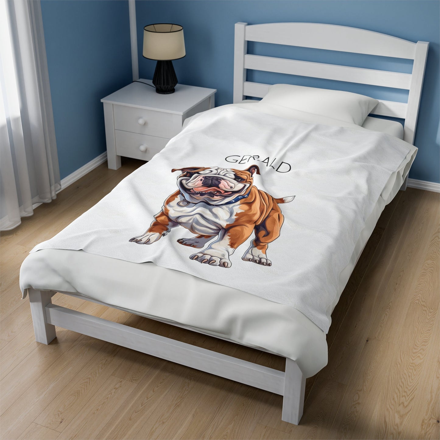 Personalized English Bulldog Blanket