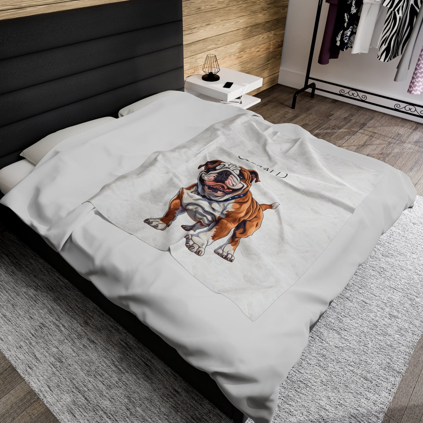 Personalized English Bulldog Blanket