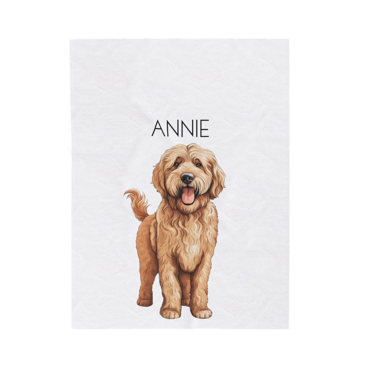 Personalized Labradoodle Dog Blanket