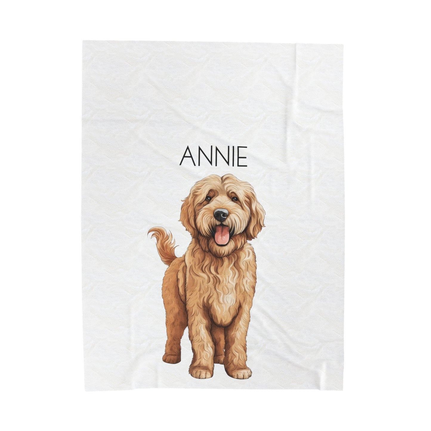 Personalized Labradoodle Dog Blanket