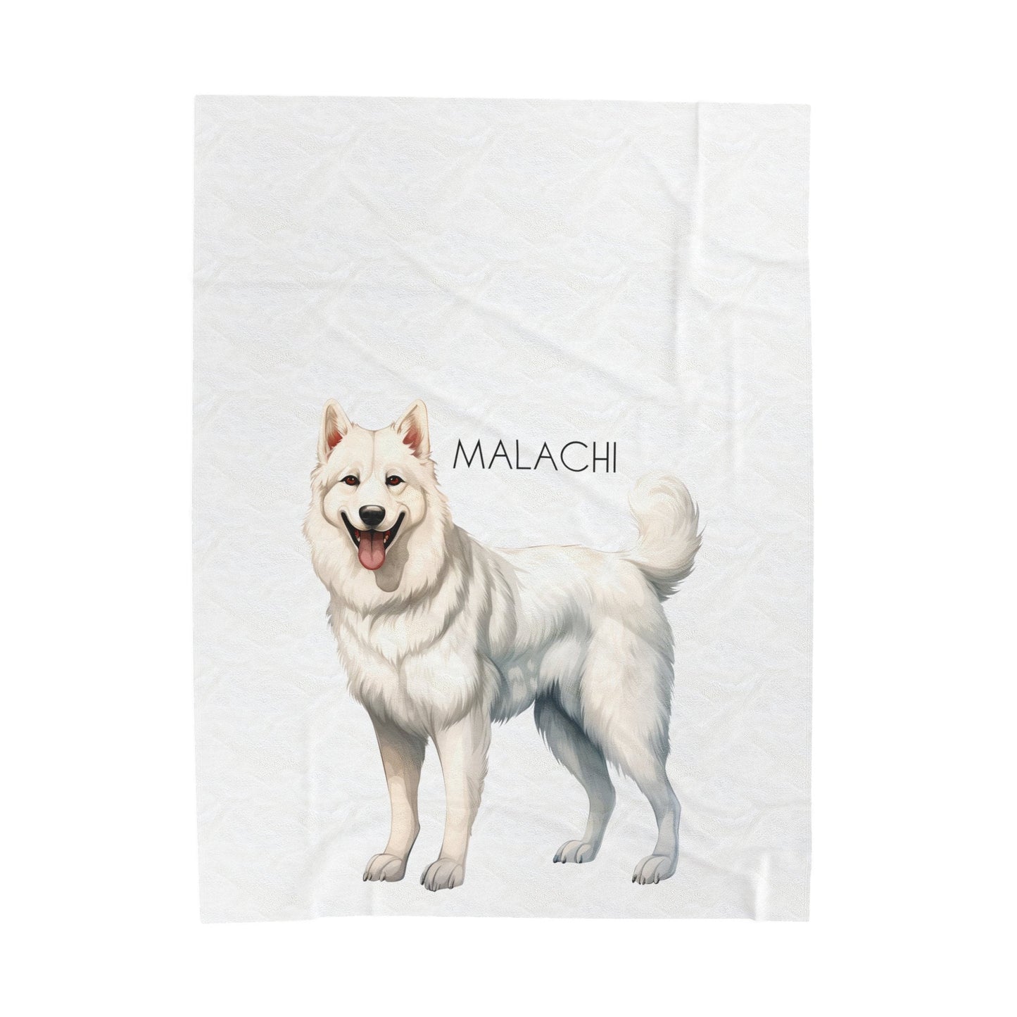 Personalized Samoyed Dog Blanket