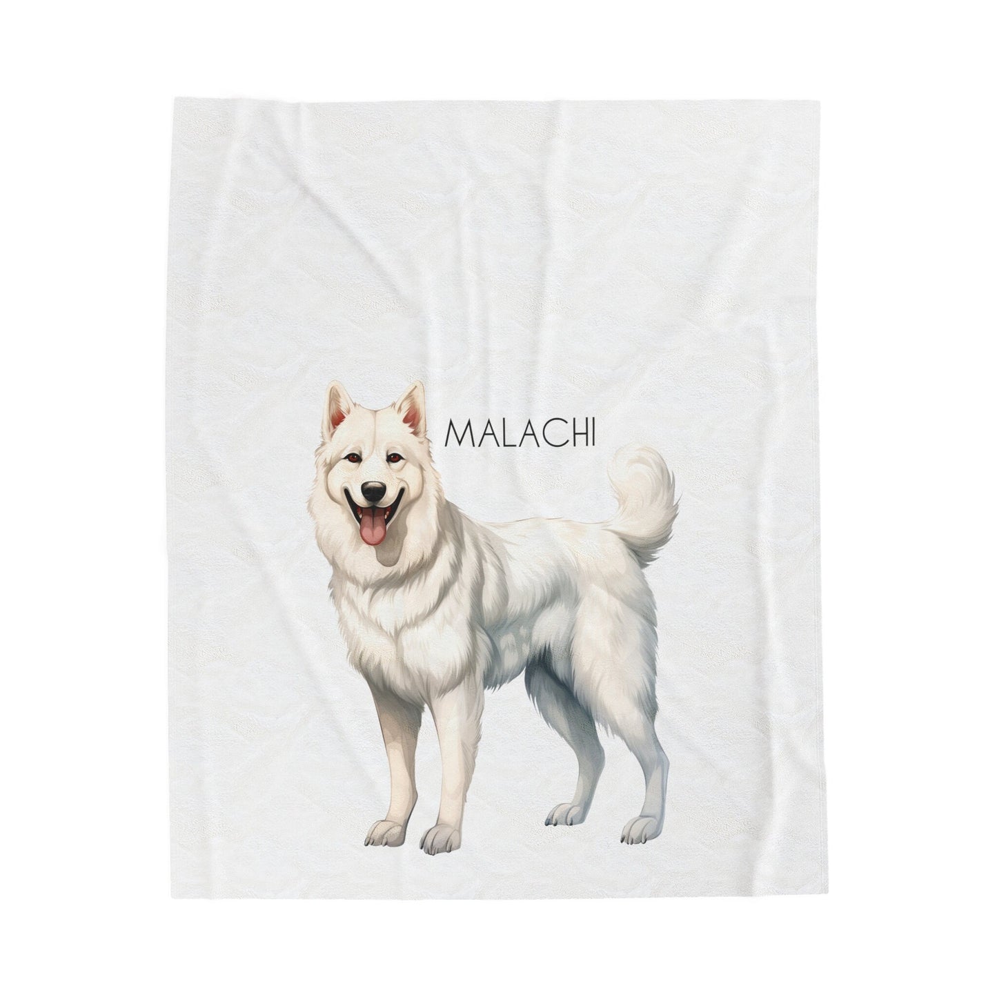 Personalized Samoyed Dog Blanket