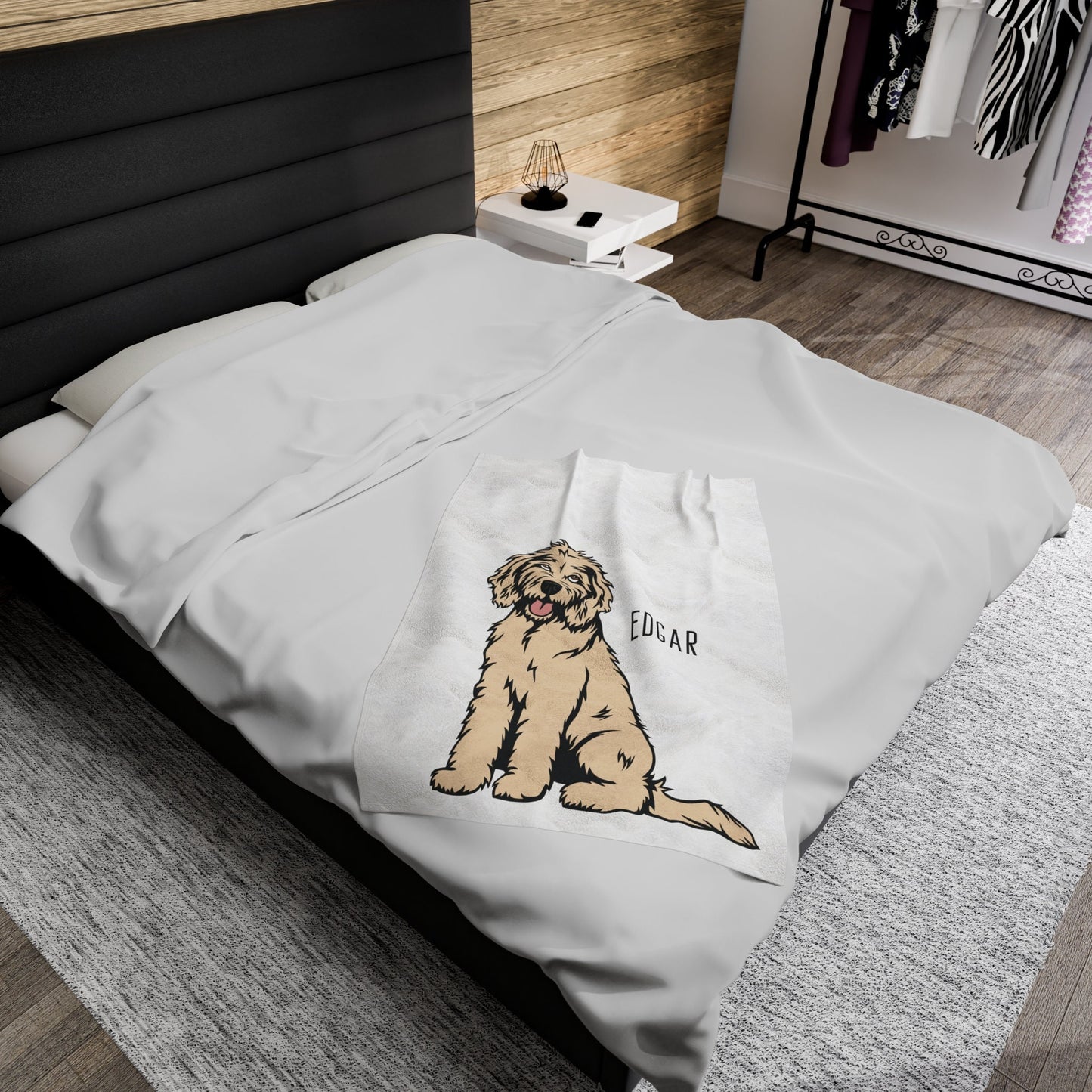 Personalized Goldendoodle Blanket