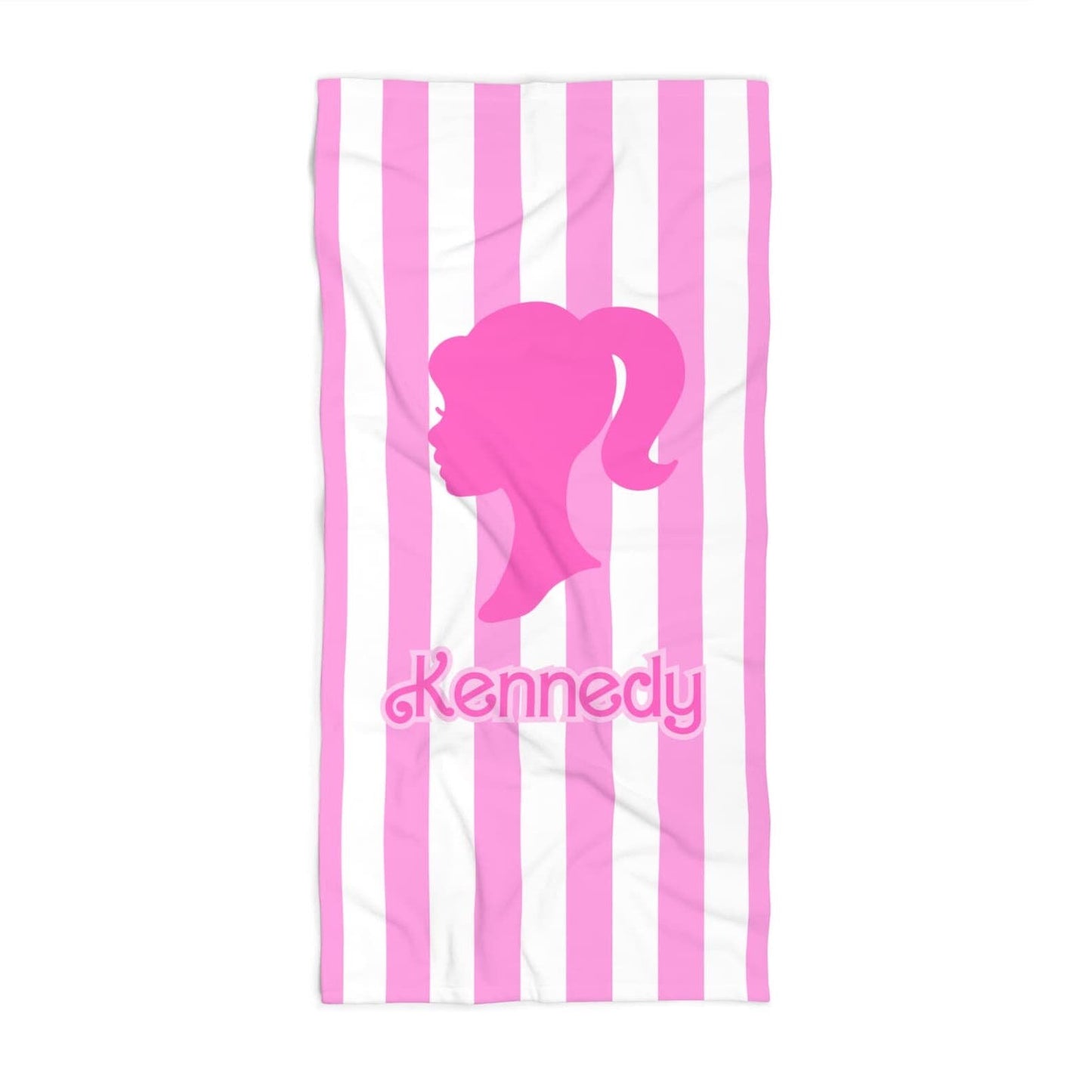 Personalized Girly Beach Towel