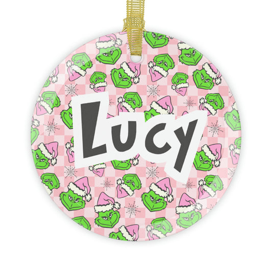 Personalized Grinch Christmas Ornament