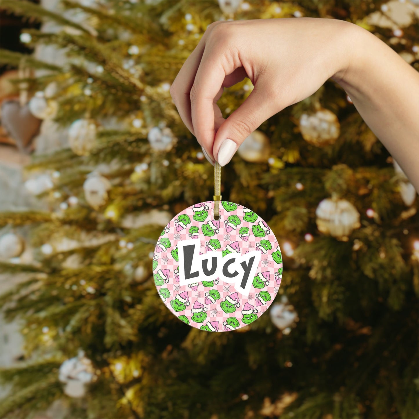 Personalized Grinch Christmas Ornament