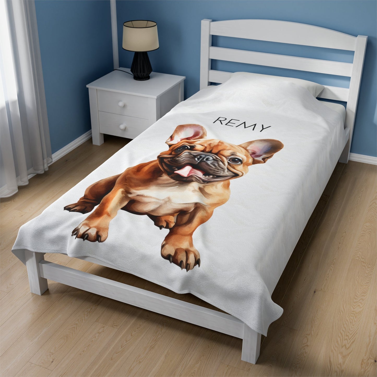 Personalized French Bulldog Blanket