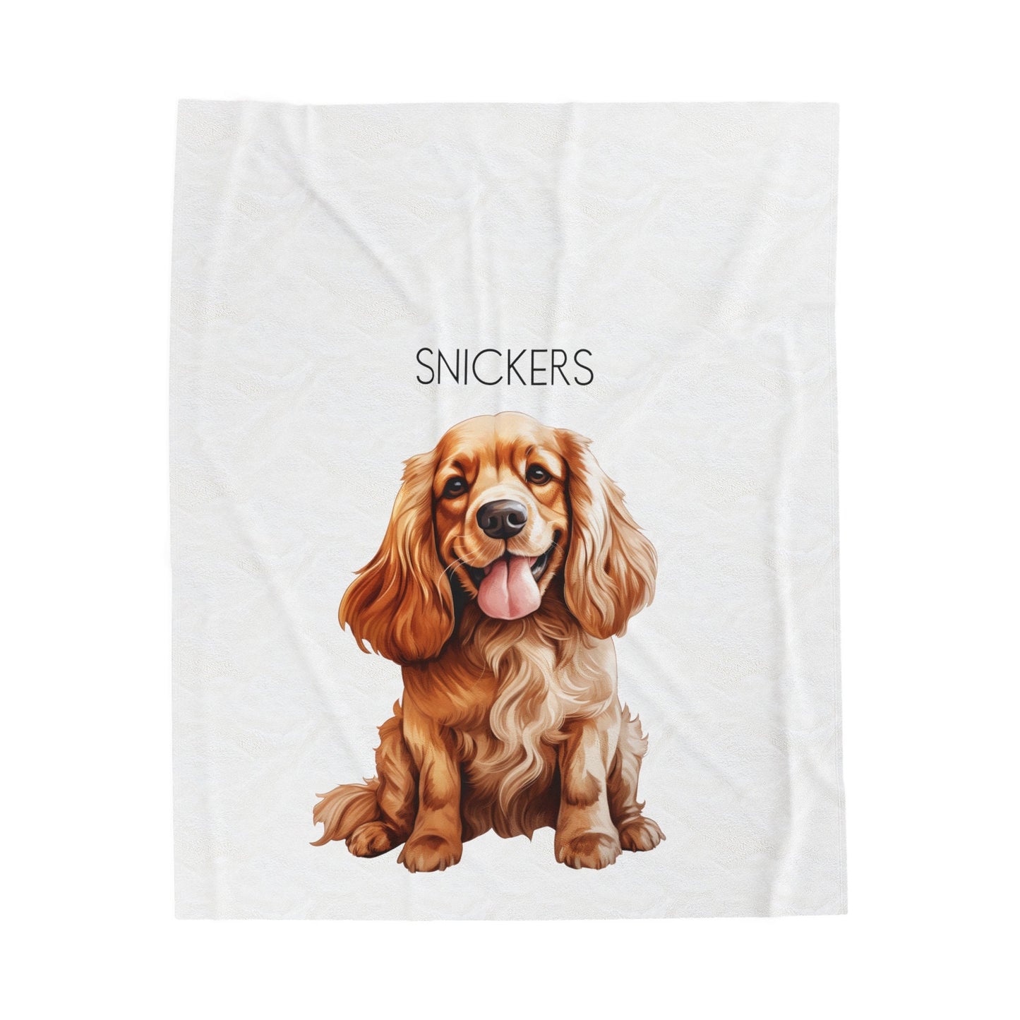 Personalized Cocker Spaniel Blanket