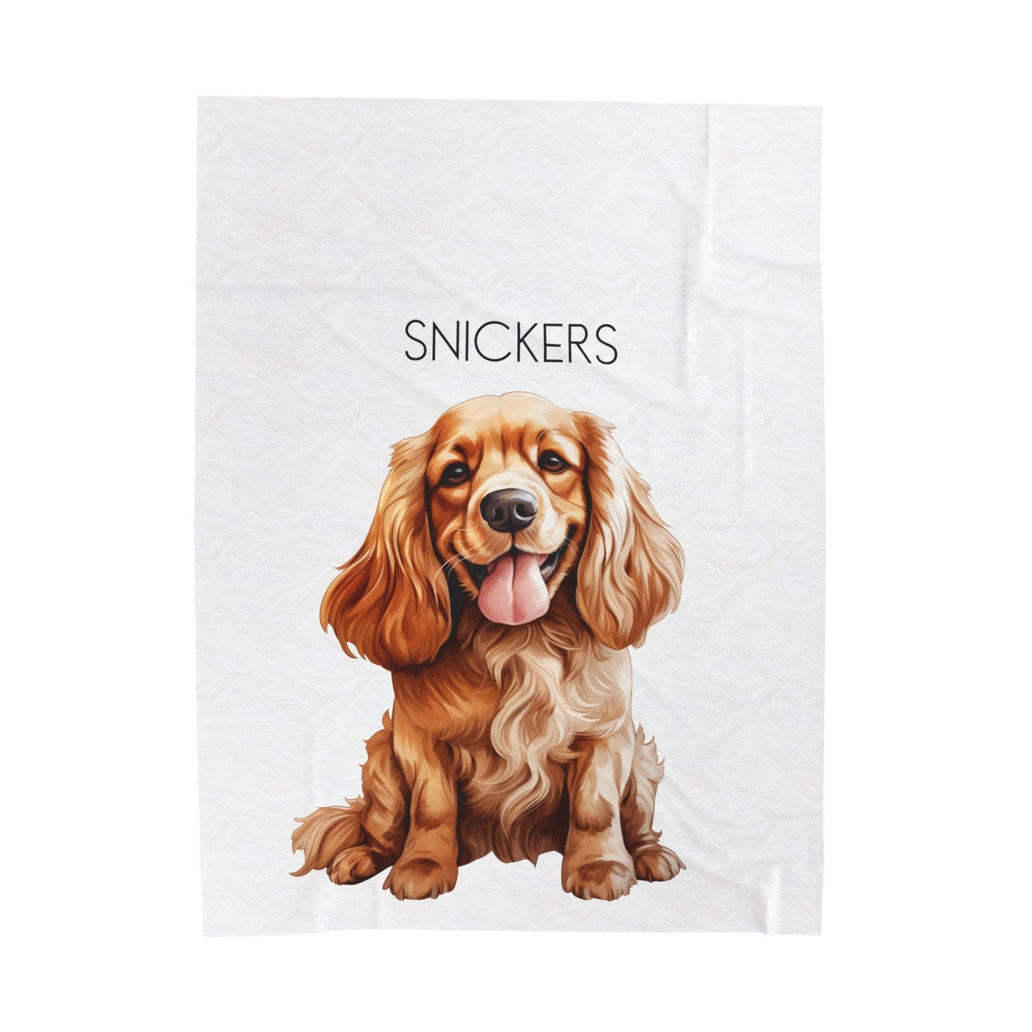 Personalized Cocker Spaniel Blanket