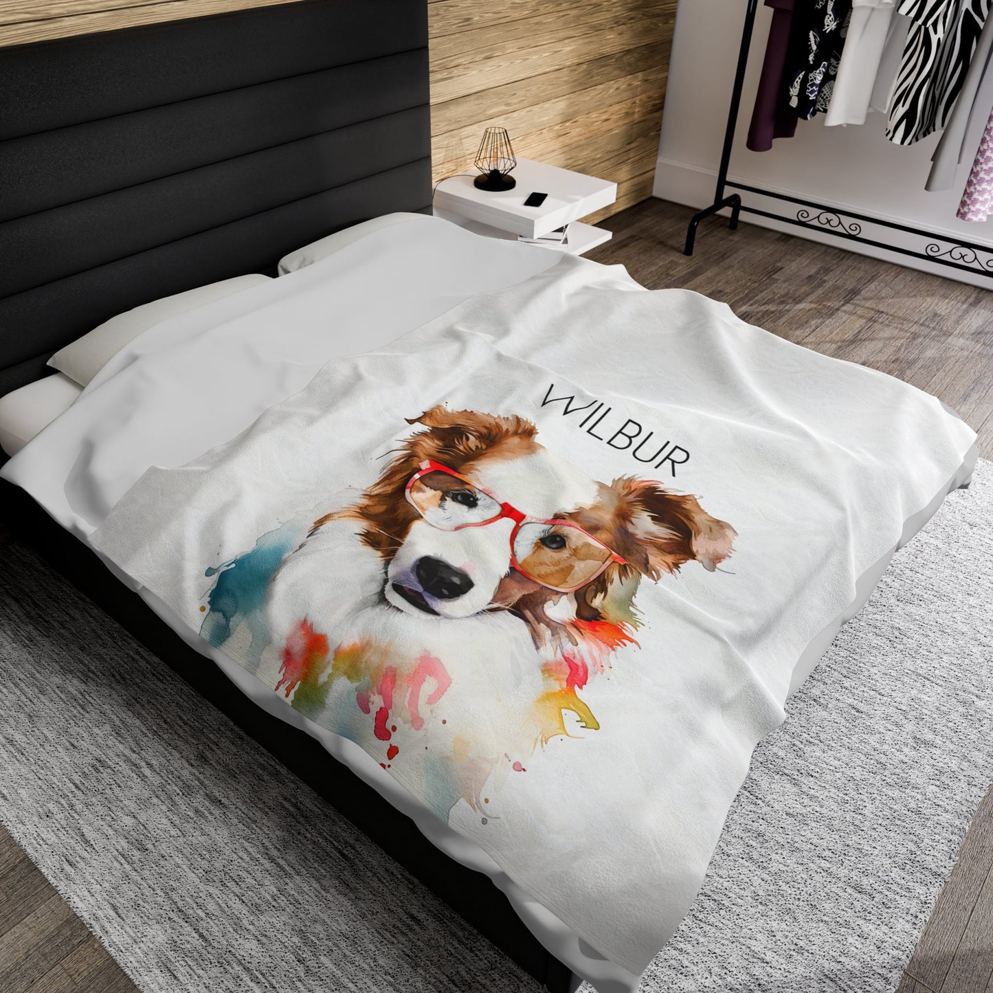 Personalized Border Collie Blanket