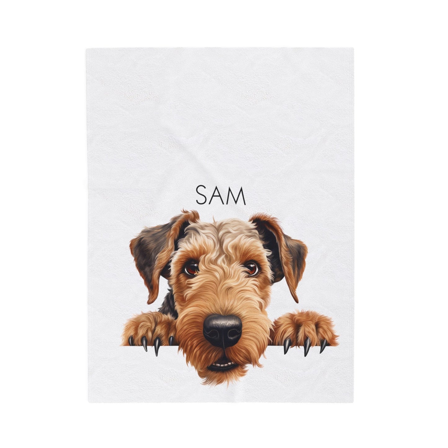 Personalized Airedale Terrier Dog Mom Blanket