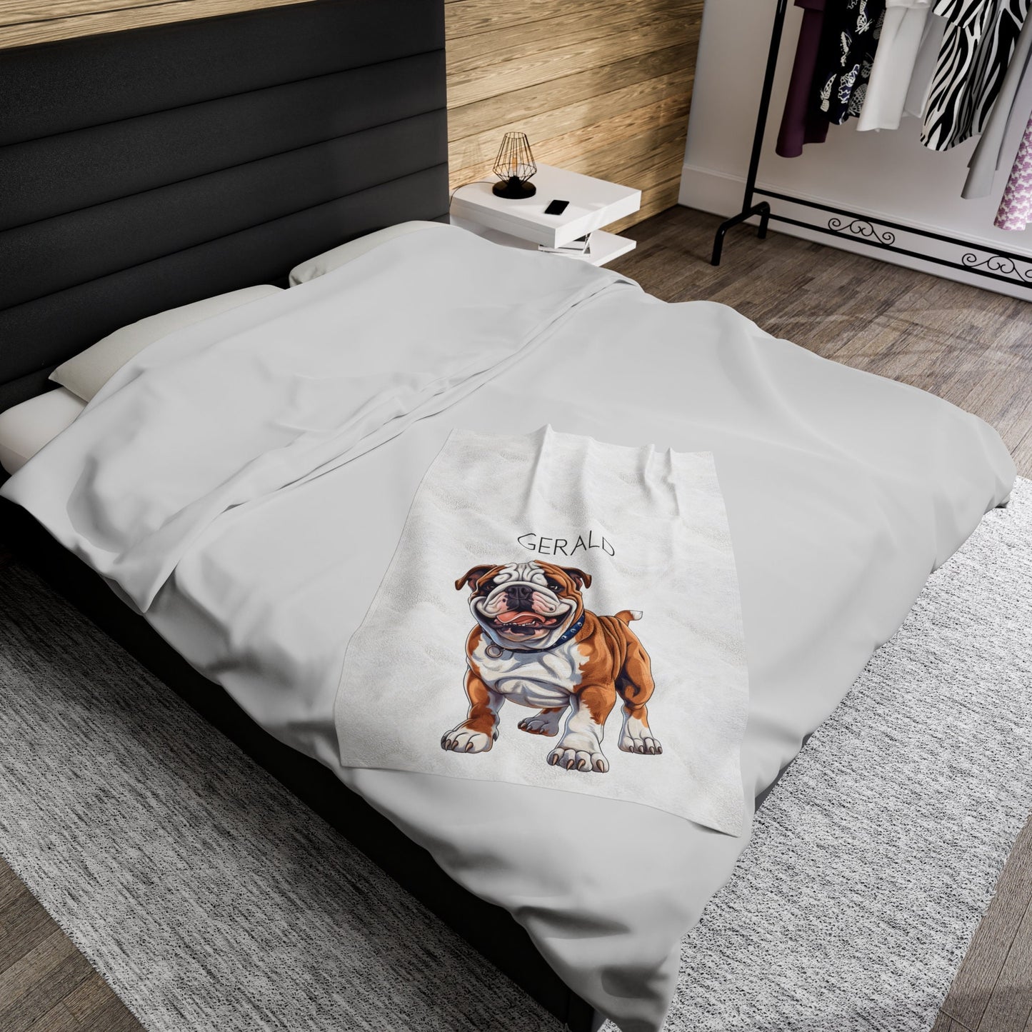 Personalized English Bulldog Blanket