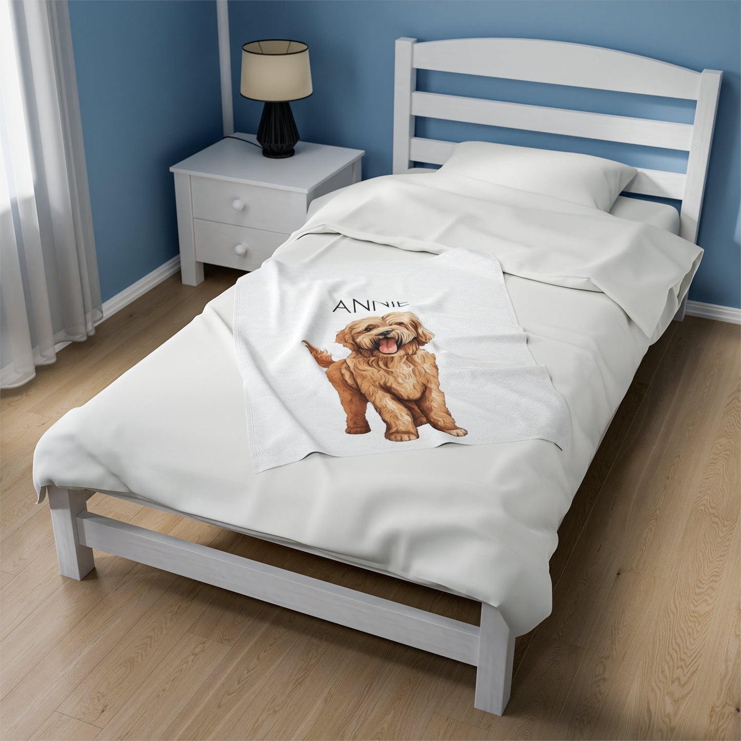 Personalized Labradoodle Dog Blanket