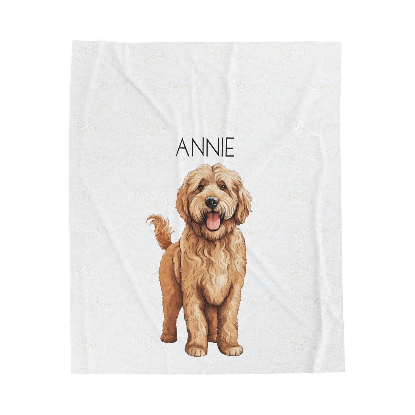 Personalized Labradoodle Dog Blanket